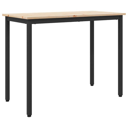 Tafel Naturel 100 x 50 x 77 cm Engineered hout en staal