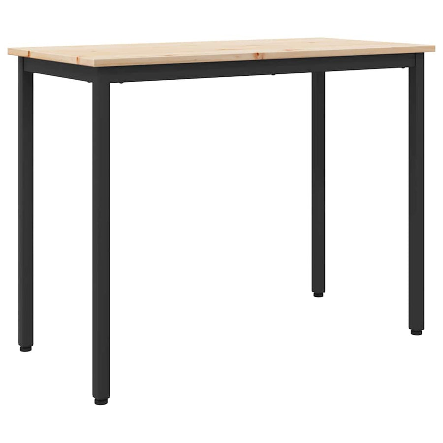 Tafel Naturel 100 x 50 x 77 cm Engineered hout en staal