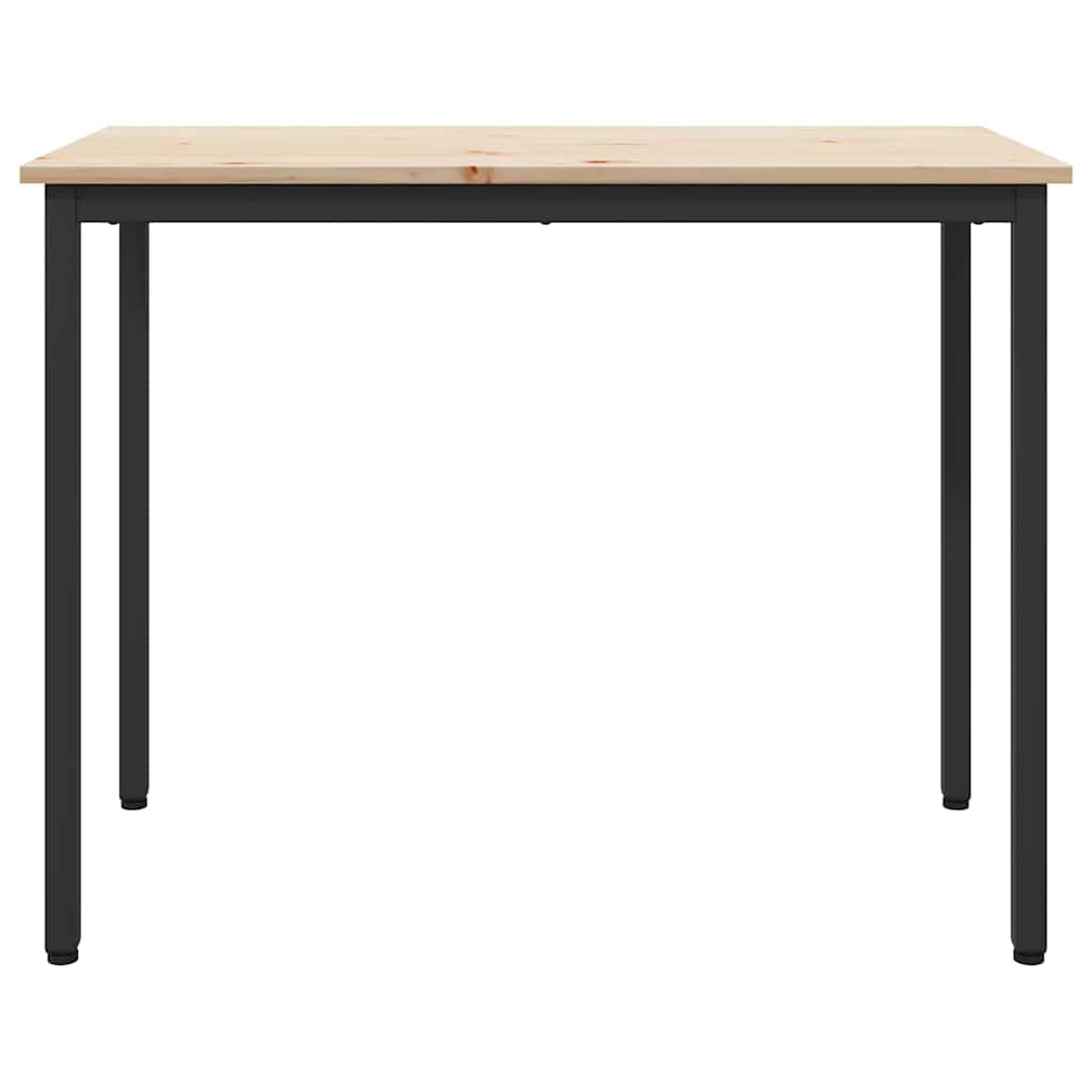 Tafel Naturel 100 x 50 x 77 cm Engineered hout en staal