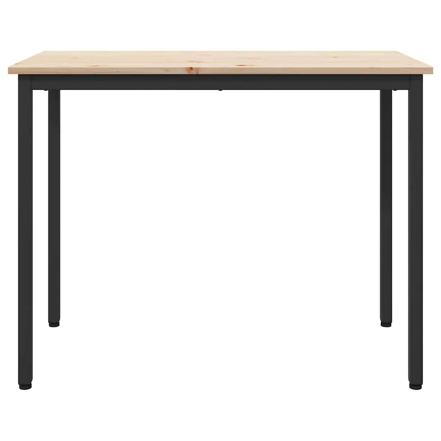 Tafel Naturel 100 x 50 x 77 cm Engineered hout en staal