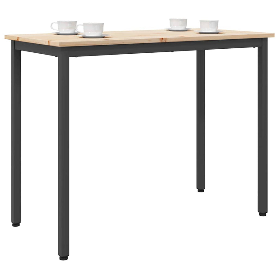 Tafel Naturel 100 x 50 x 77 cm Engineered hout en staal