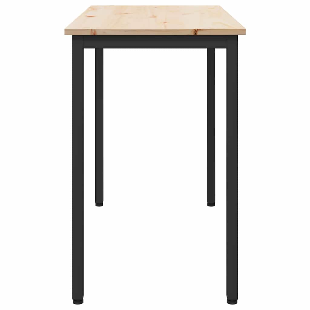 Tafel Naturel 100 x 50 x 77 cm Engineered hout en staal
