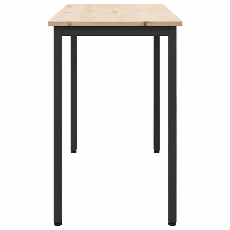 Tafel Naturel 100 x 50 x 77 cm Engineered hout en staal