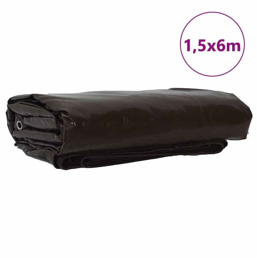 Zeil 650g / m² Bruin 1,5 x 6 m Canvas met PVC-coating