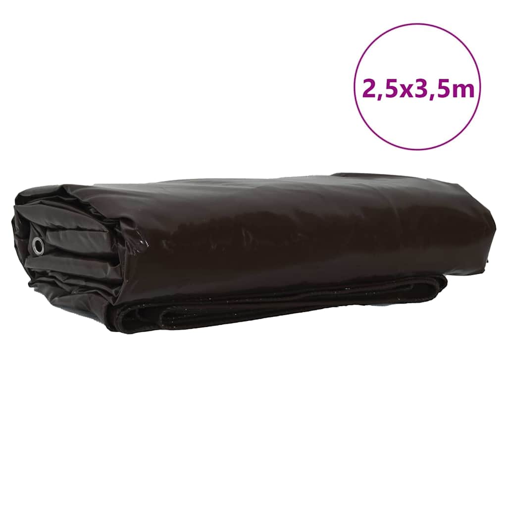 Zeil 650g / m² Bruin 2,5 x 3,5 m Canvas met PVC-coating