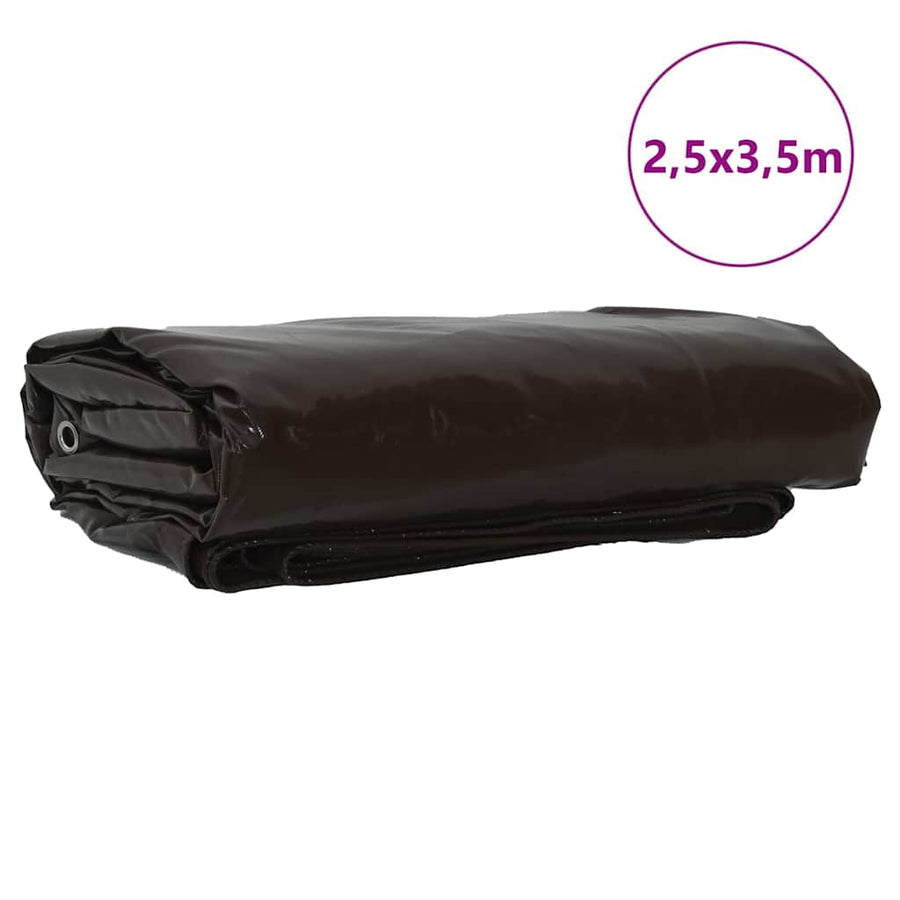 Zeil 650g / m² Bruin 2,5 x 3,5 m Canvas met PVC-coating