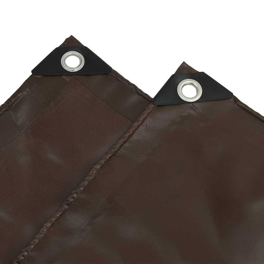 Zeil 650g / m² Bruin 6 x 8 m Canvas met PVC-coating