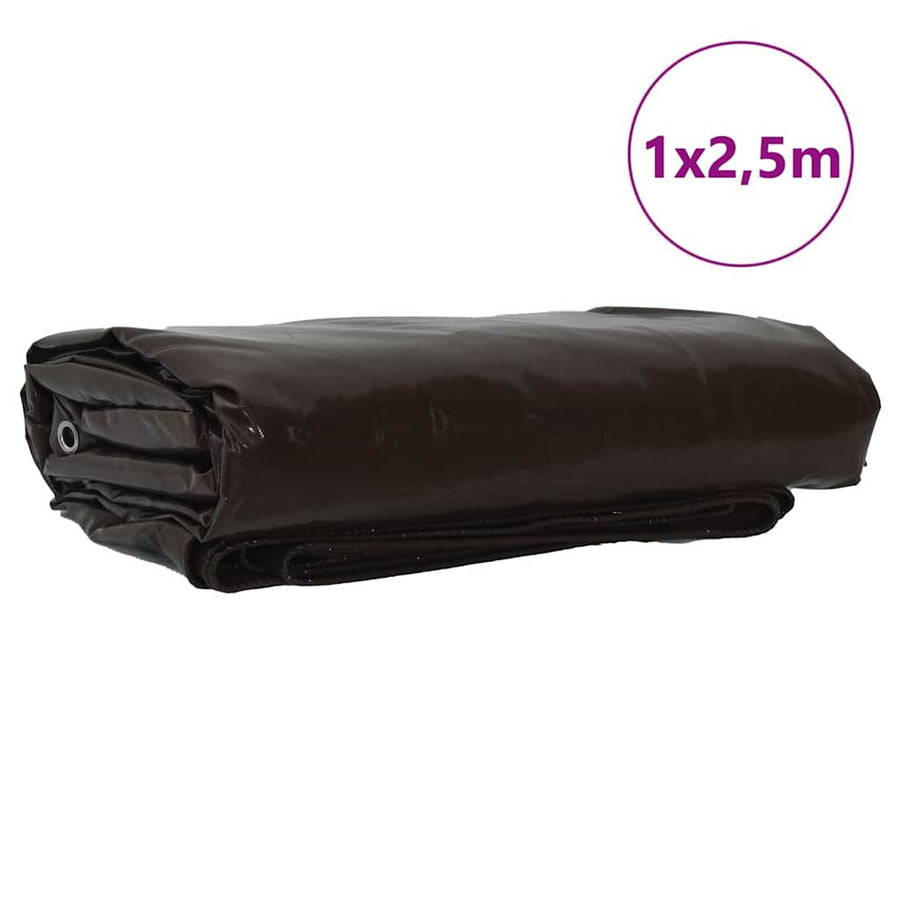 Zeil 650g / m² Bruin 1 x 2,5 m Canvas met PVC-coating