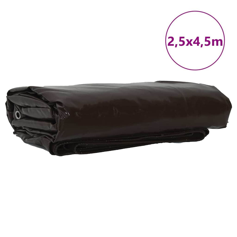 Zeil 650g / m² Bruin 2,5 x 4,5 m Canvas met PVC-coating