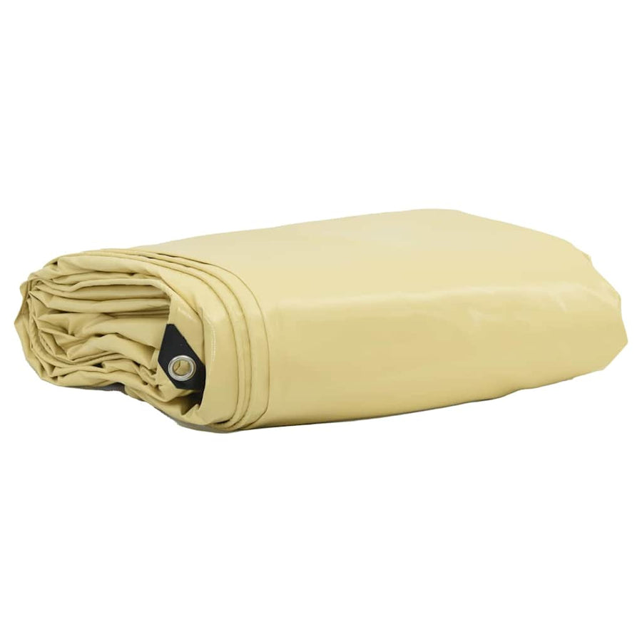Zeil 650g / m² Beige 3 x 5 m Canvas met PVC-coating