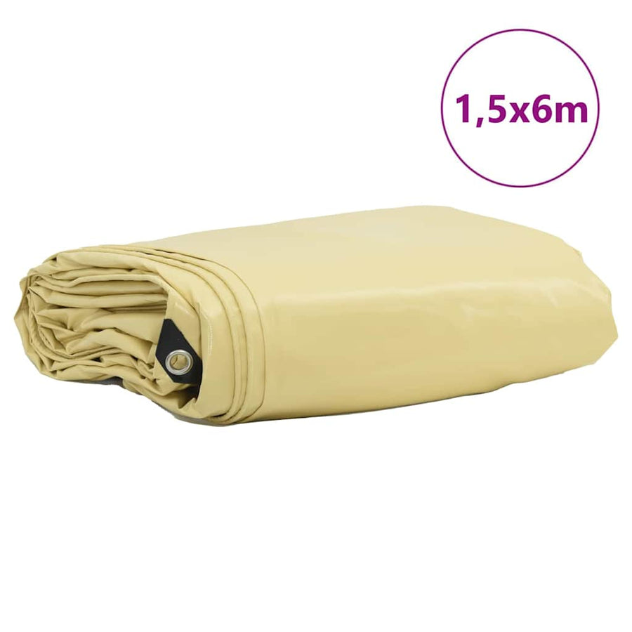Zeil 650g / m² Beige 1,5 x 6 m Canvas met PVC-coating