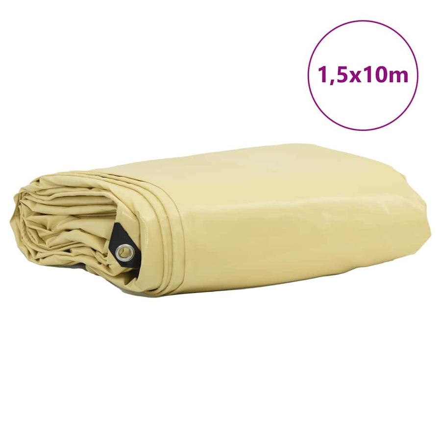 Zeil 650g / m² Beige 1,5 x 10 m Canvas met PVC-coating