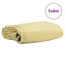 Zeil 650g / m² Beige 5 x 8 m Canvas met PVC-coating