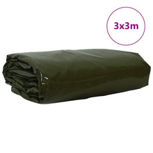 Zeil 650g / m² Olijf Groen 3 x 3 m Canvas met PVC-coating