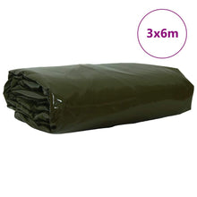 Zeil 650g / m² Olijf Groen 3 x 6 m Canvas met PVC-coating