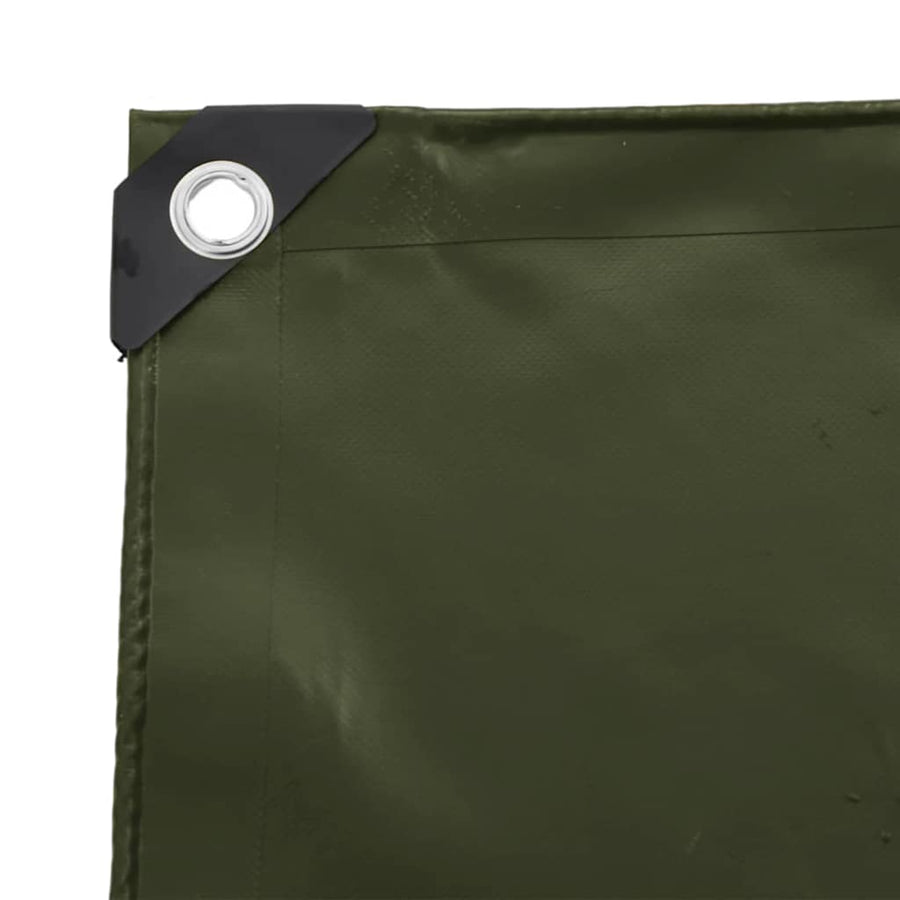 Zeil 650g / m² Olijf Groen 4 x 7 m Canvas met PVC-coating
