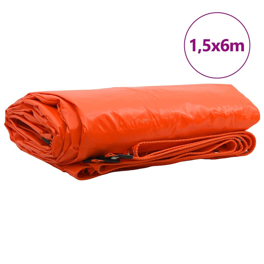 Zeil 650g / m² Oranje 1,5 x 6 m Canvas met PVC-coating