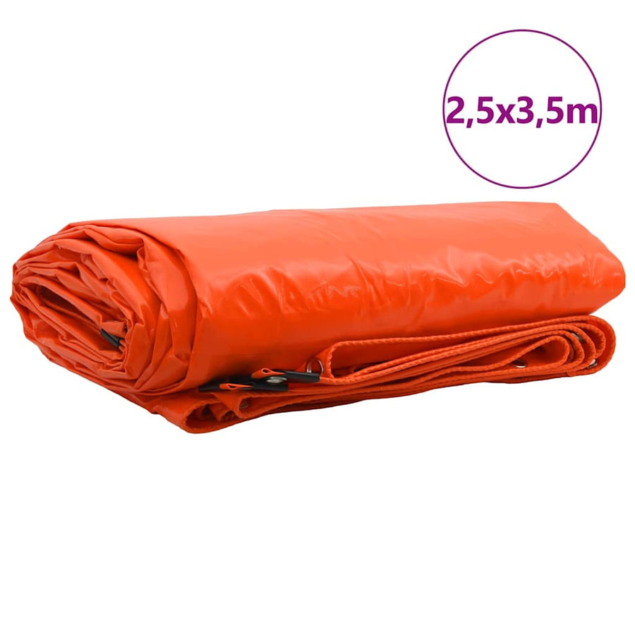Zeil 650g / m² Oranje 2,5 x 3,5 m Canvas met PVC-coating