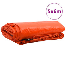 Zeil 650g / m² Oranje 5 x 6 m Canvas met PVC-coating
