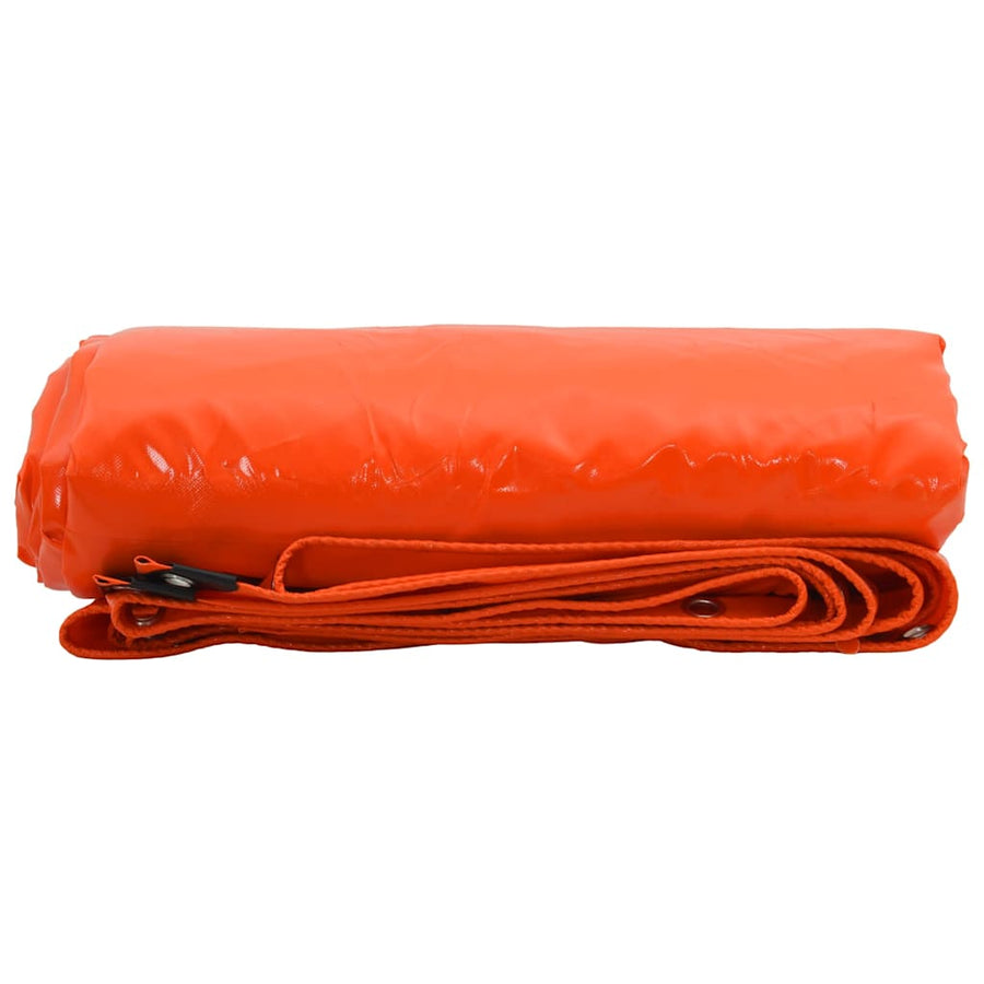 Zeil 650g / m² Oranje 5 x 7 m Canvas met PVC-coating