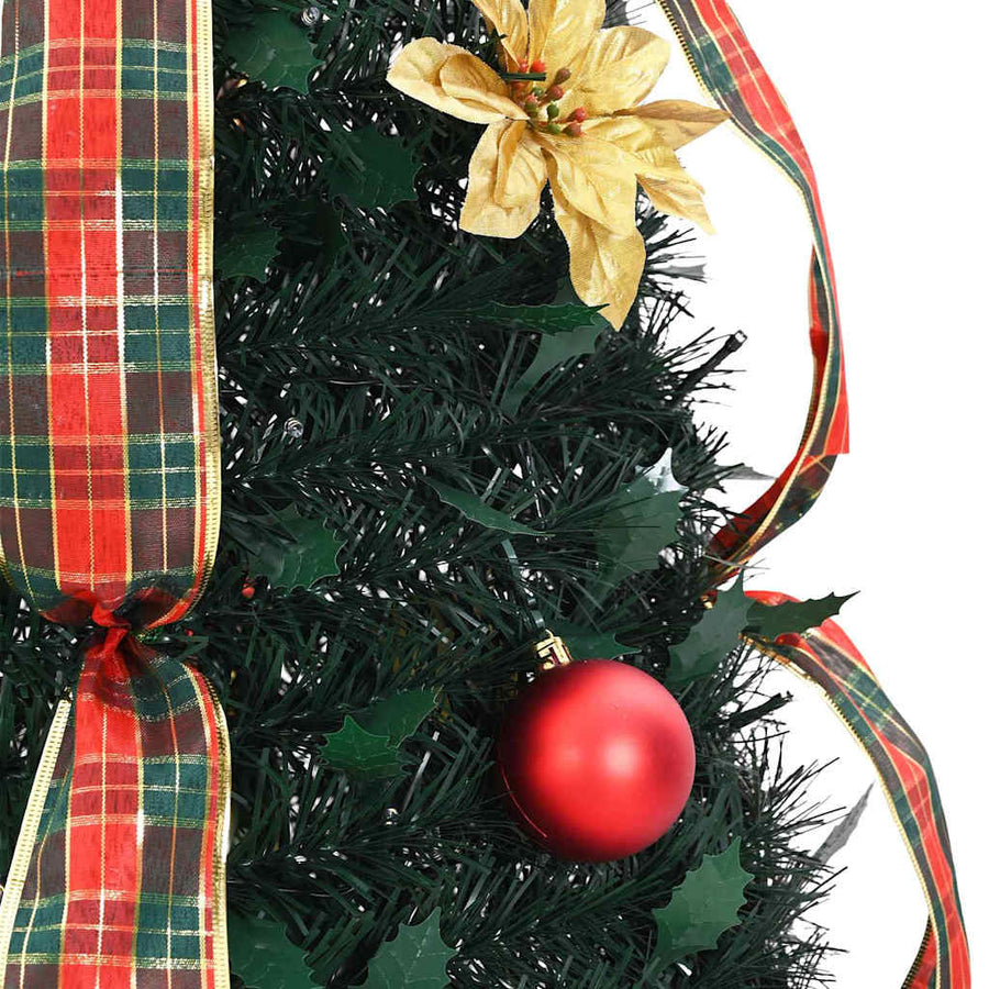 Kunstkerstboom met 50 LED met standaard Groen 120 cm PVC
