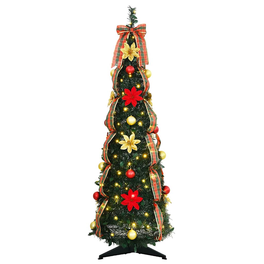 Kunstkerstboom met 50 LED met standaard Groen 120 cm PVC