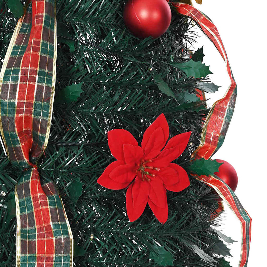 Kunstkerstboom met 150 LED met standaard Groen 180 cm PVC