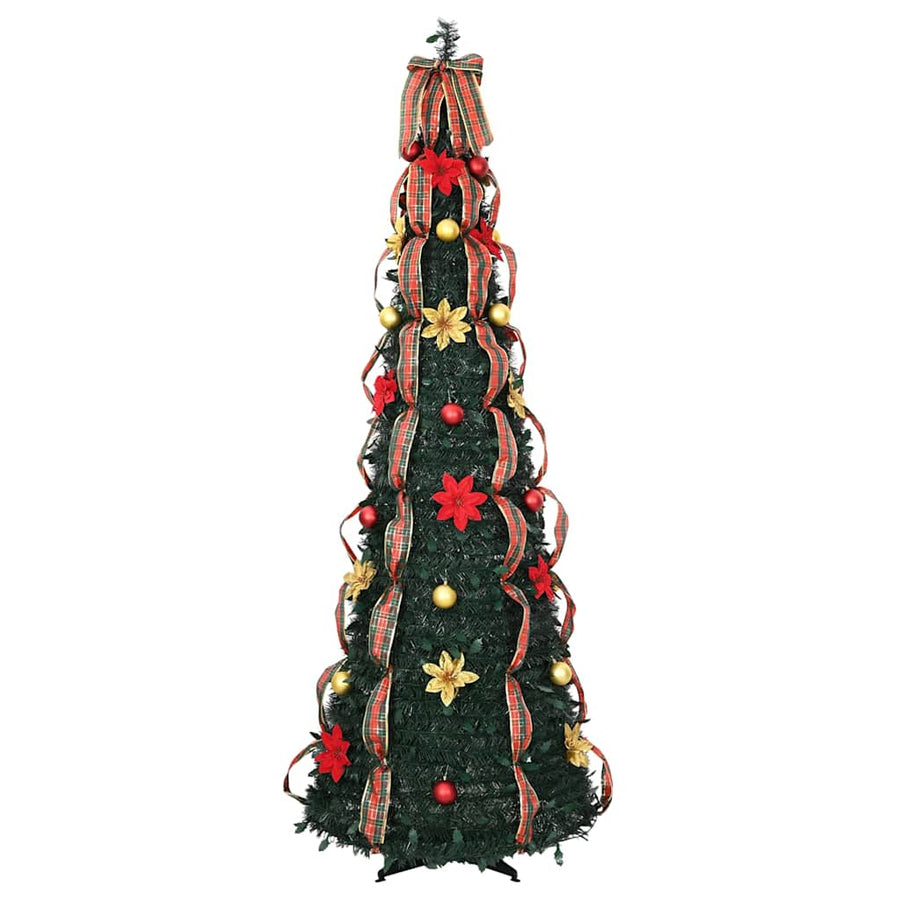 Kunstkerstboom met 150 LED met standaard Groen 180 cm PVC