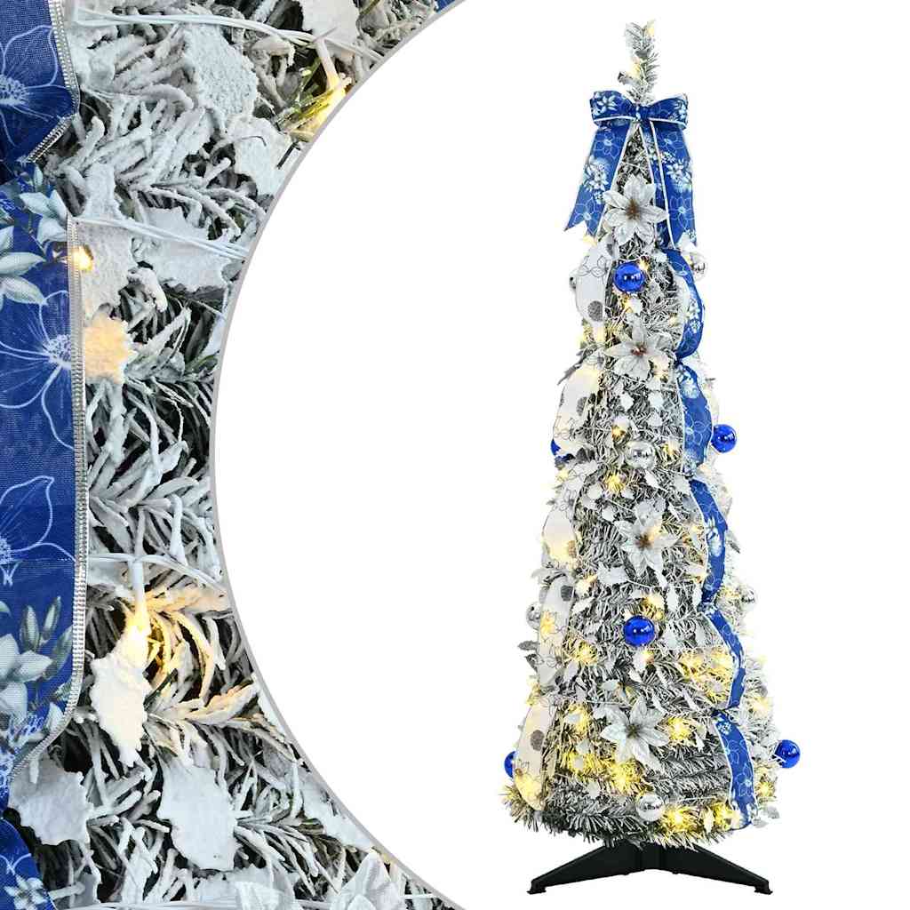 Kunstkerstboom met 50 LED met standaard Groen 120 cm PVC