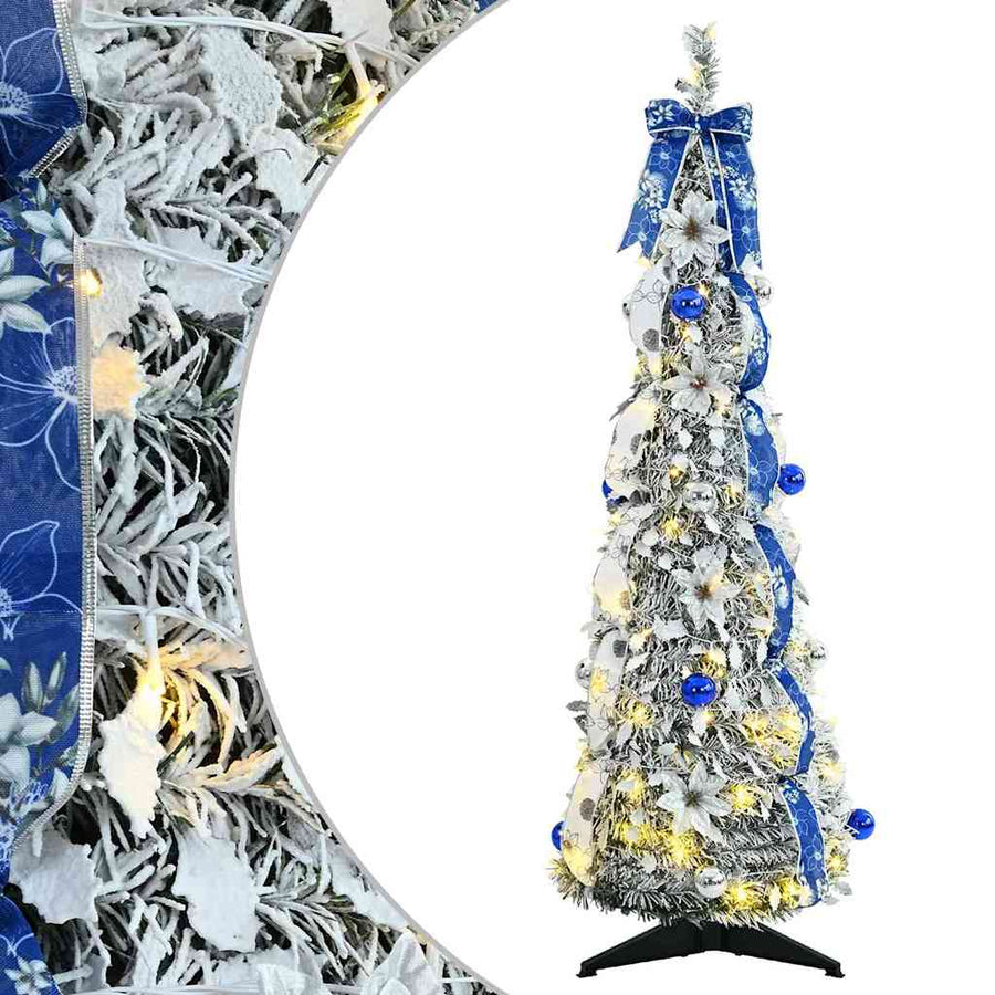 Kunstkerstboom met 50 LED met standaard Groen 120 cm PVC