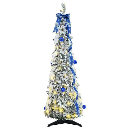 Kunstkerstboom met 50 LED met standaard Groen 120 cm PVC