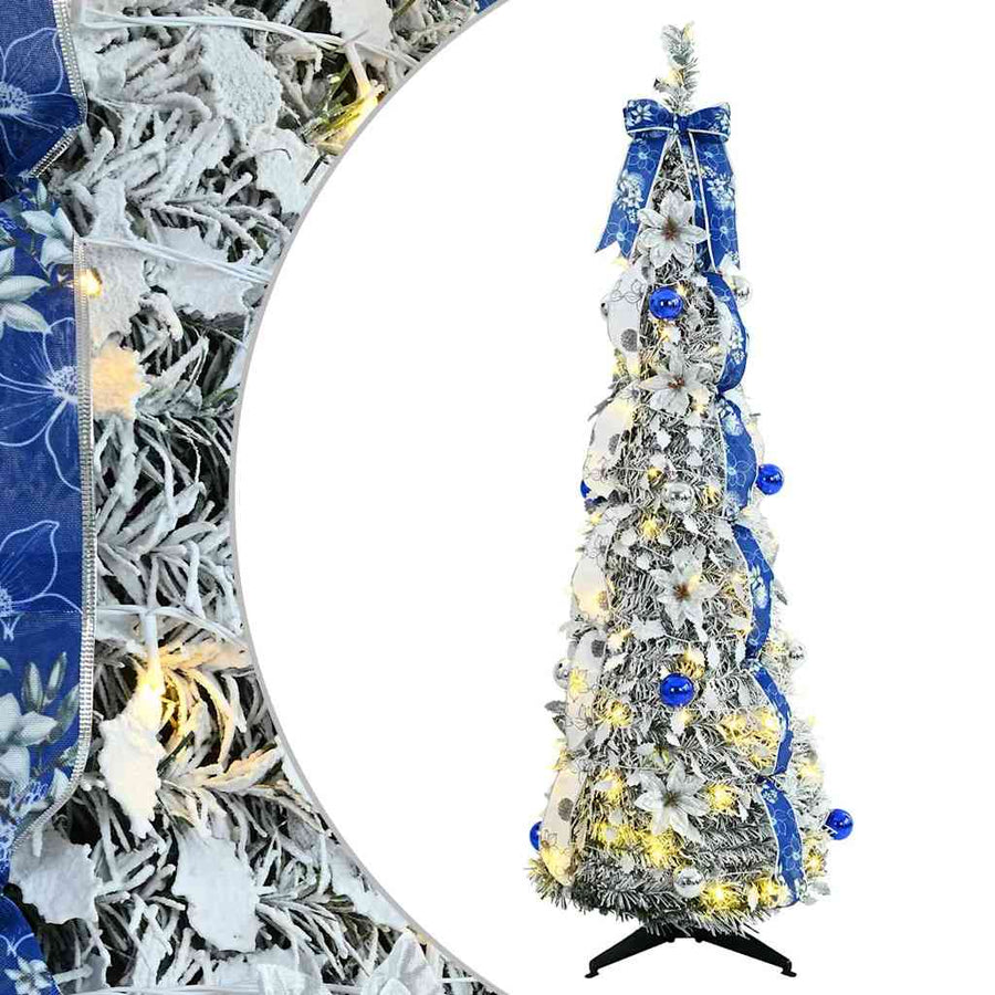 Kunstkerstboom met 100 LED met standaard Groen 150 cm PVC