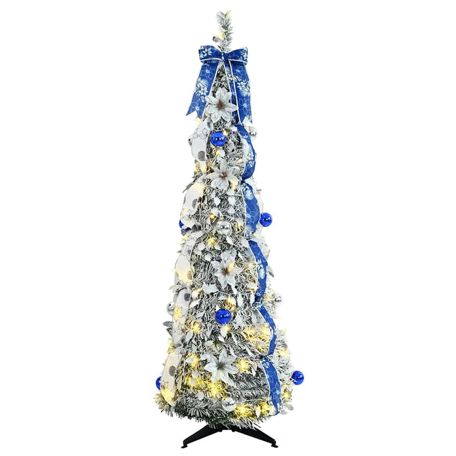 Kunstkerstboom met 100 LED met standaard Groen 150 cm PVC