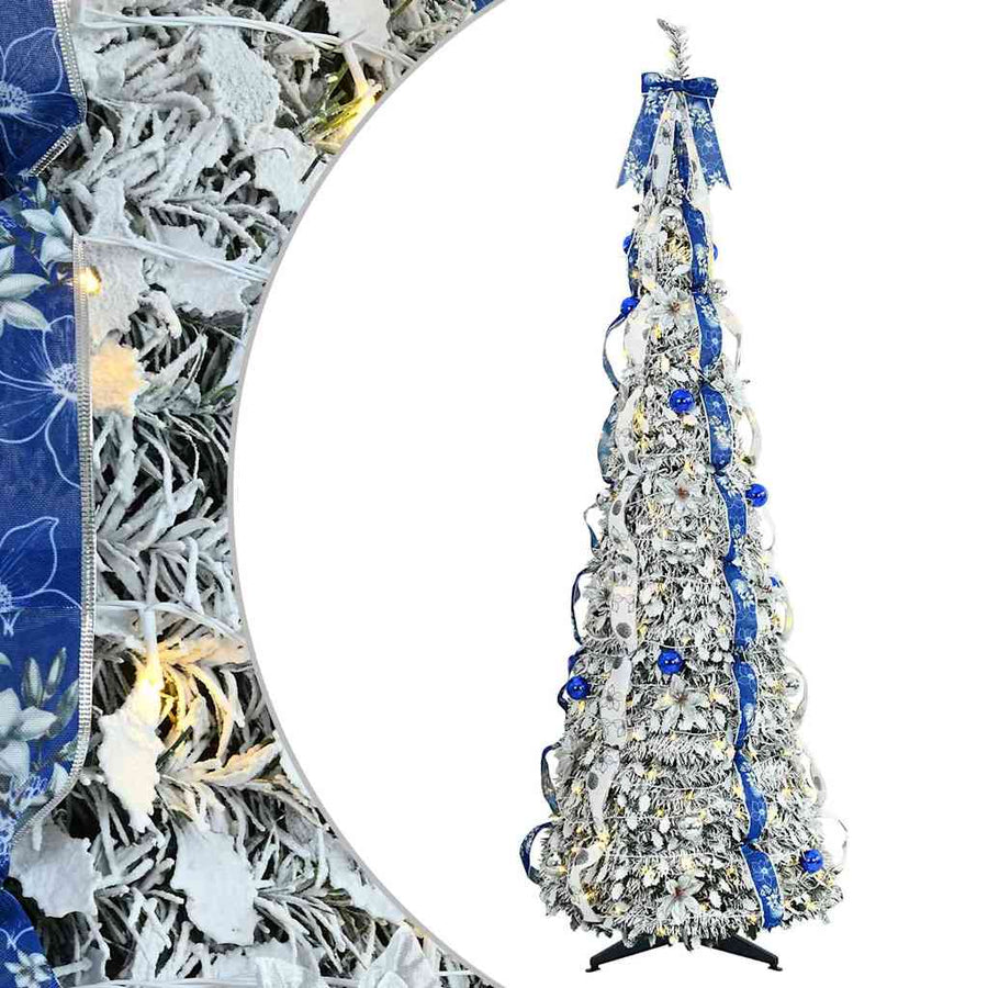 Kunstkerstboom met 150 LED met standaard Groen 180 cm PVC