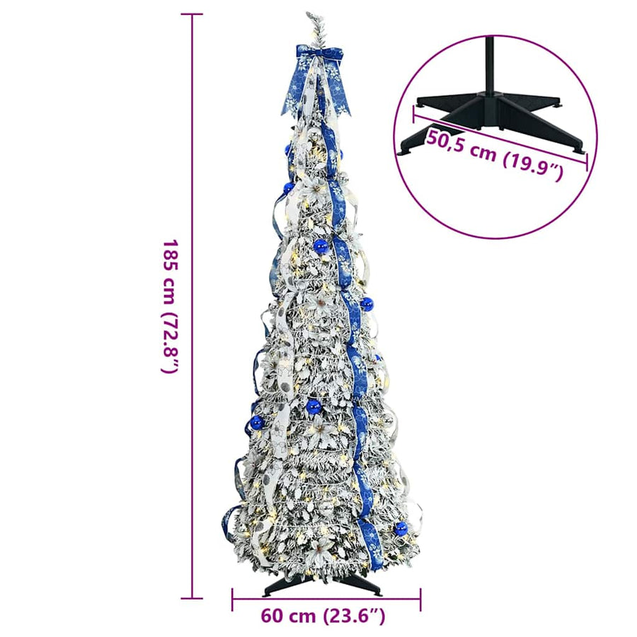 Kunstkerstboom met 150 LED met standaard Groen 180 cm PVC