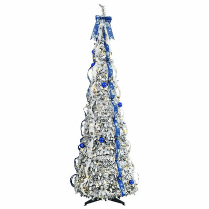 Kunstkerstboom met 200 LED met standaard Groen 210 cm PVC