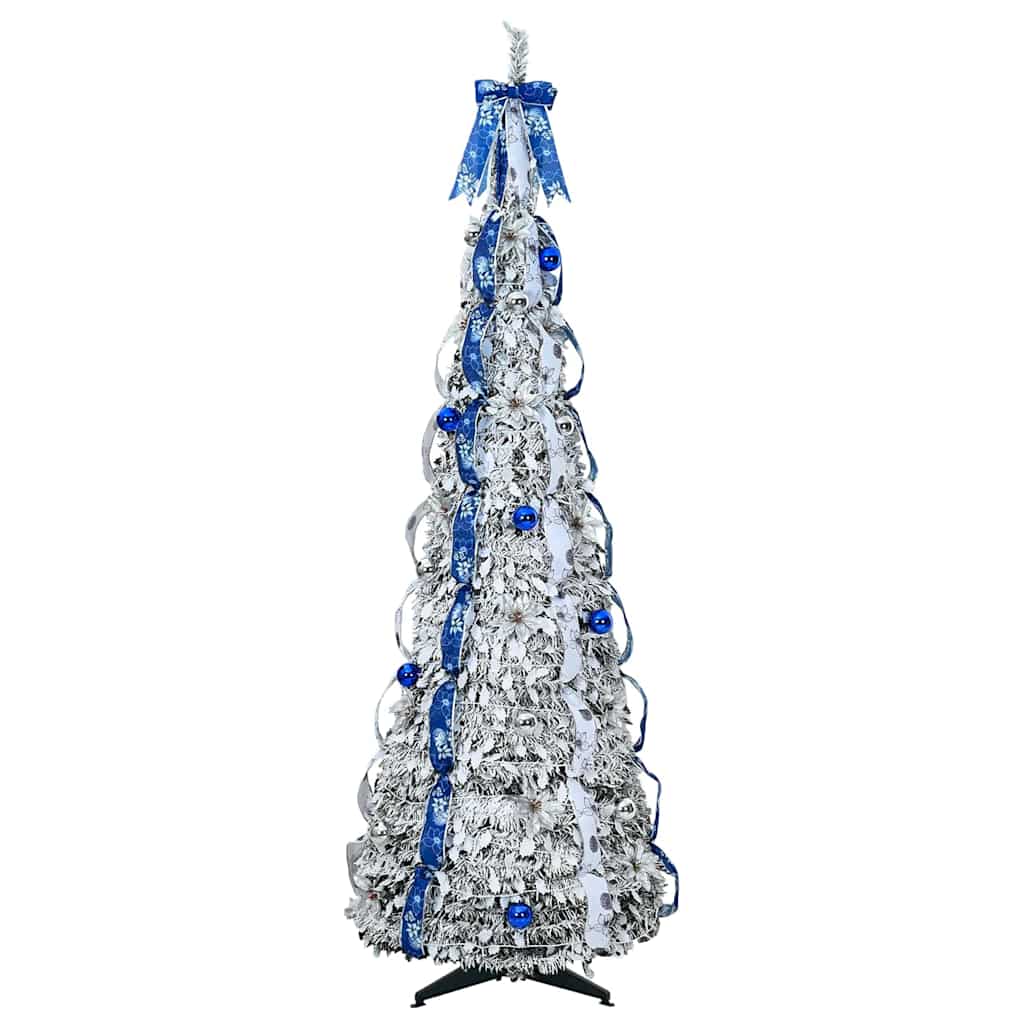 Kunstkerstboom met 200 LED met standaard Groen 210 cm PVC