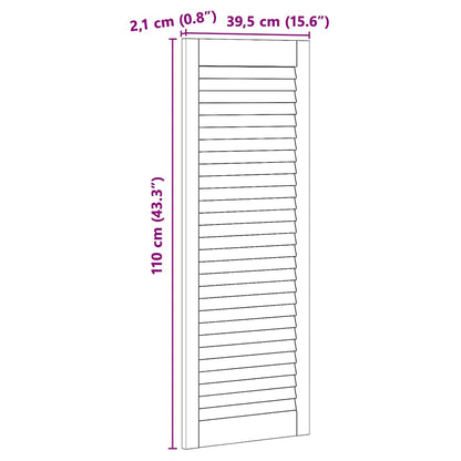 Kastdeuren 4 pcs Bruin 110 x 39.5 x 2.1 cm Massief grenenhout