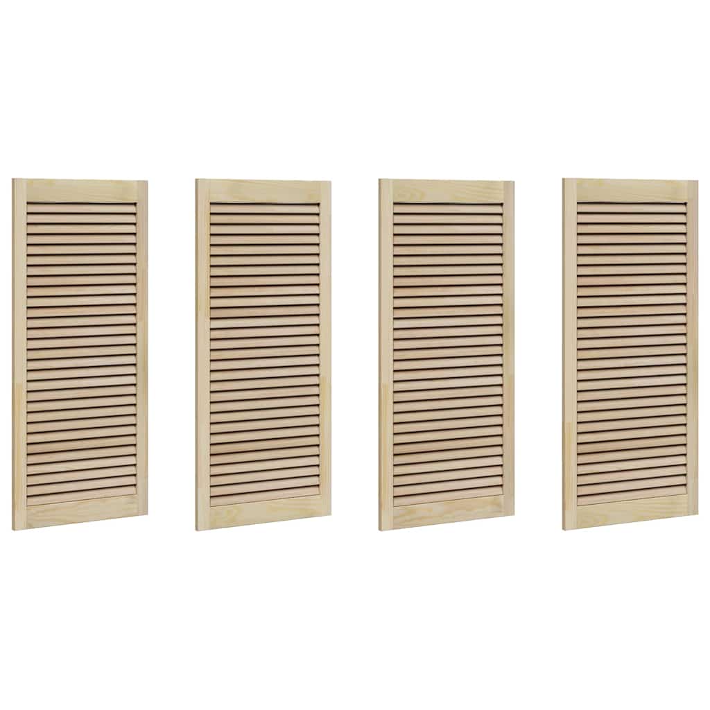 Kastdeuren 4 pcs Bruin 110 x 49.5 x 2.1 cm Massief grenenhout