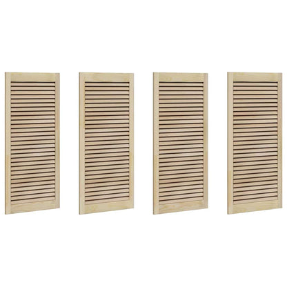 Kastdeuren 4 pcs Bruin 110 x 49.5 x 2.1 cm Massief grenenhout