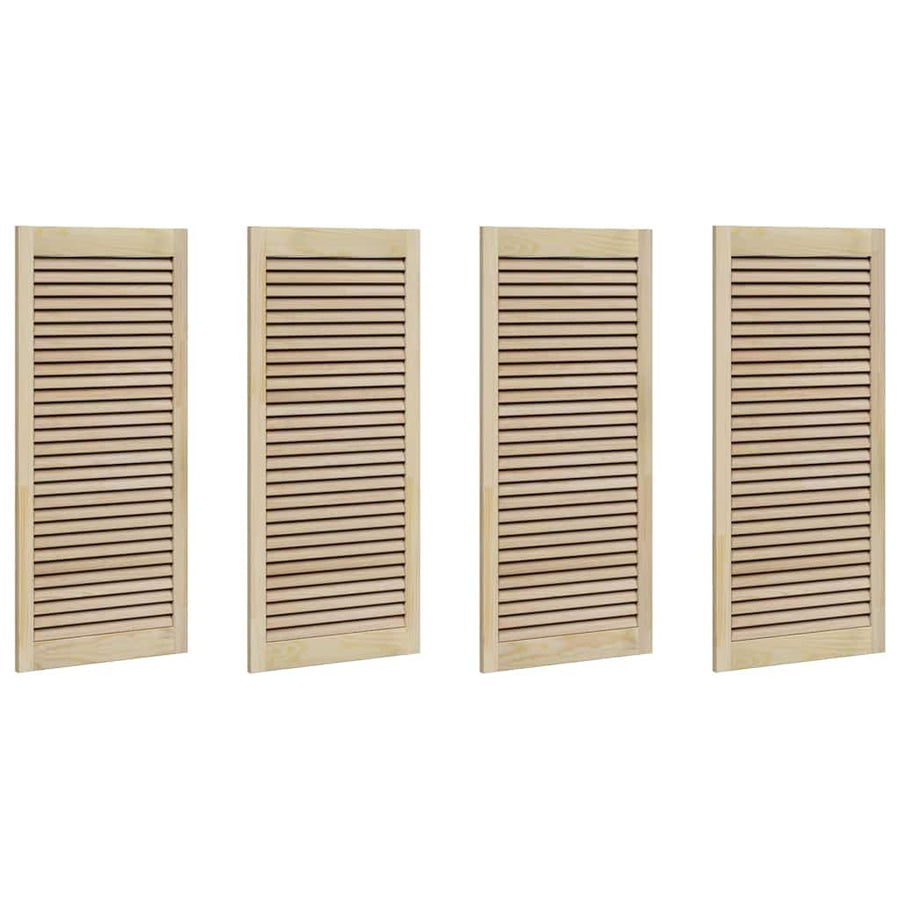 Kastdeuren 4 pcs Bruin 110 x 49.5 x 2.1 cm Massief grenenhout