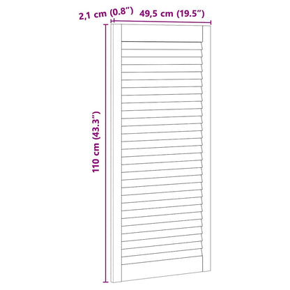 Kastdeuren 4 pcs Bruin 110 x 49.5 x 2.1 cm Massief grenenhout