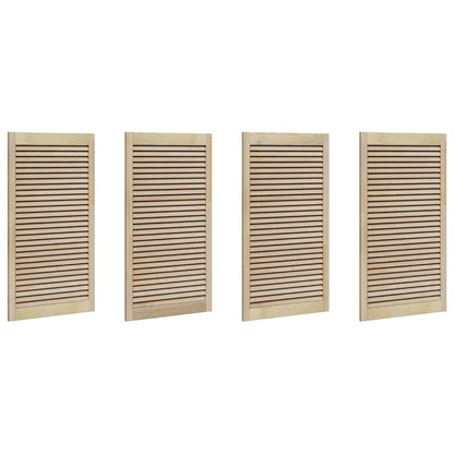 Kastdeuren 4 pcs Bruin 110 x 59.5 x 2.1 cm Massief grenenhout