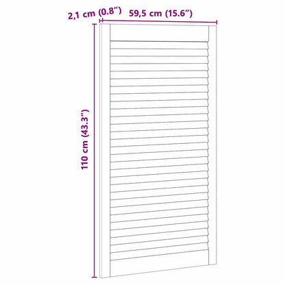 Kastdeuren 4 pcs Bruin 110 x 59.5 x 2.1 cm Massief grenenhout