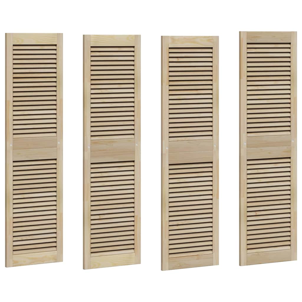Kastdeuren 4 pcs Bruin 140.5 x 39.5 x 2.1 cm Massief grenenhout