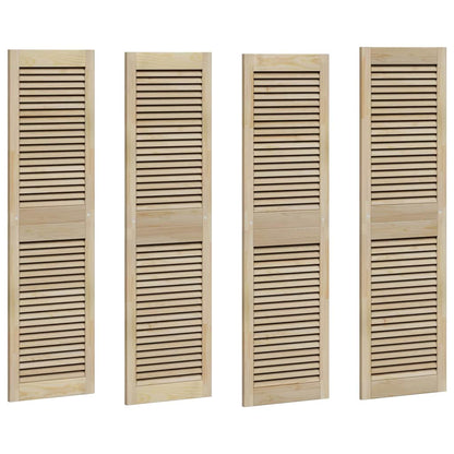 Kastdeuren 4 pcs Bruin 140.5 x 39.5 x 2.1 cm Massief grenenhout