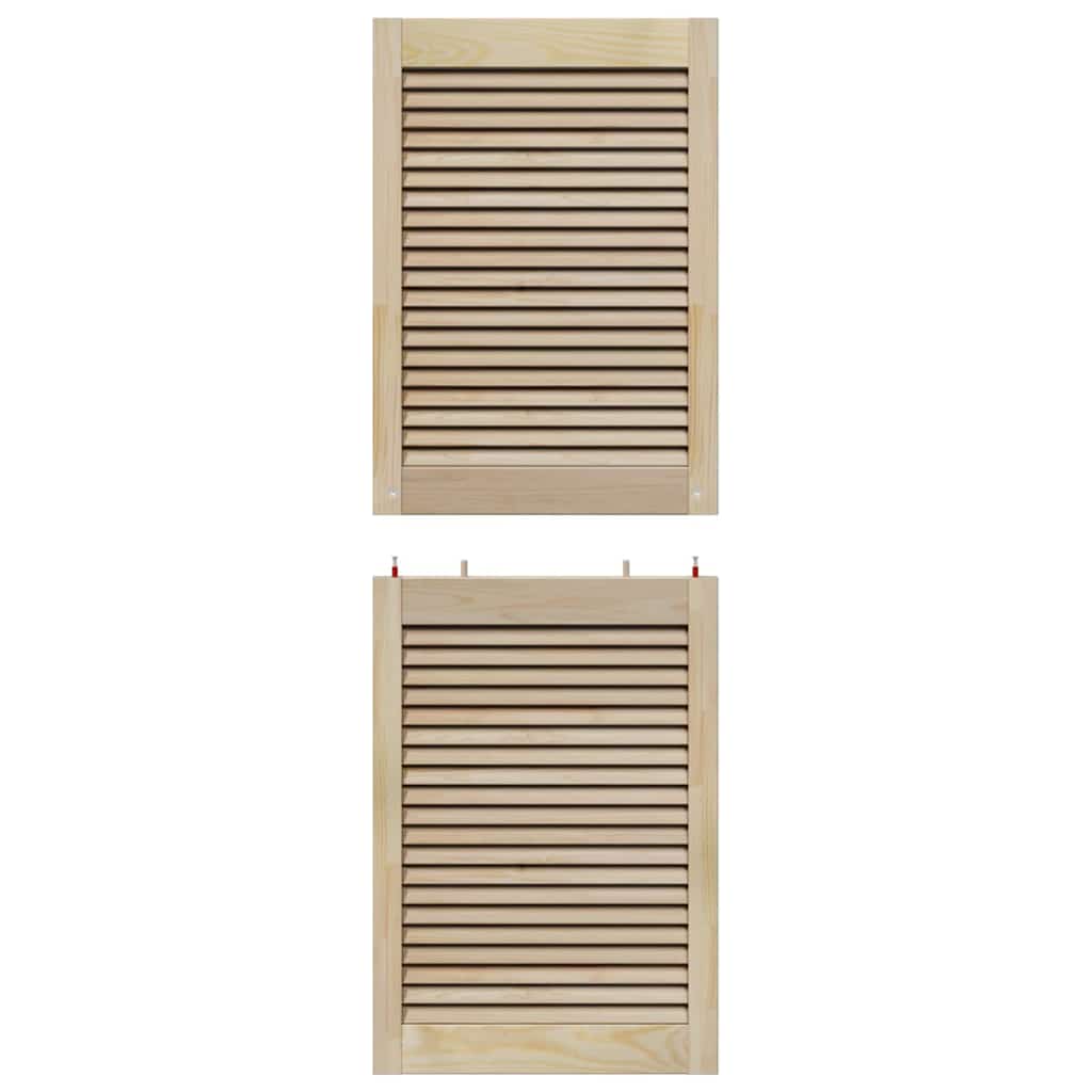Kastdeuren 4 pcs Bruin 140.5 x 49.5 x 2.1 cm Massief grenenhout