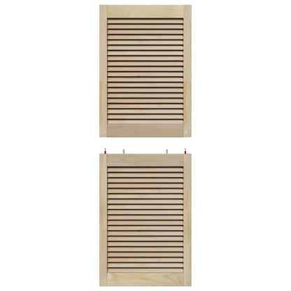 Kastdeuren 4 pcs Bruin 140.5 x 49.5 x 2.1 cm Massief grenenhout