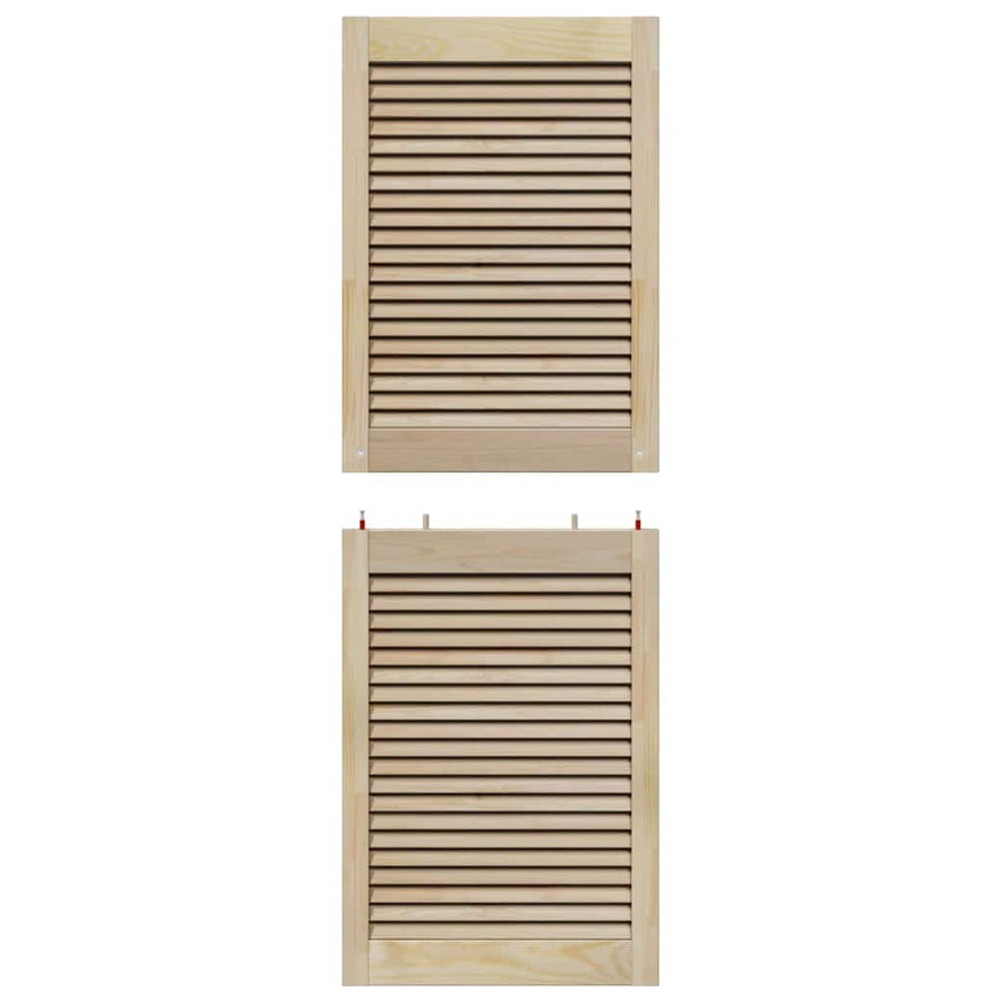 Kastdeuren 4 pcs Bruin 140.5 x 49.5 x 2.1 cm Massief grenenhout