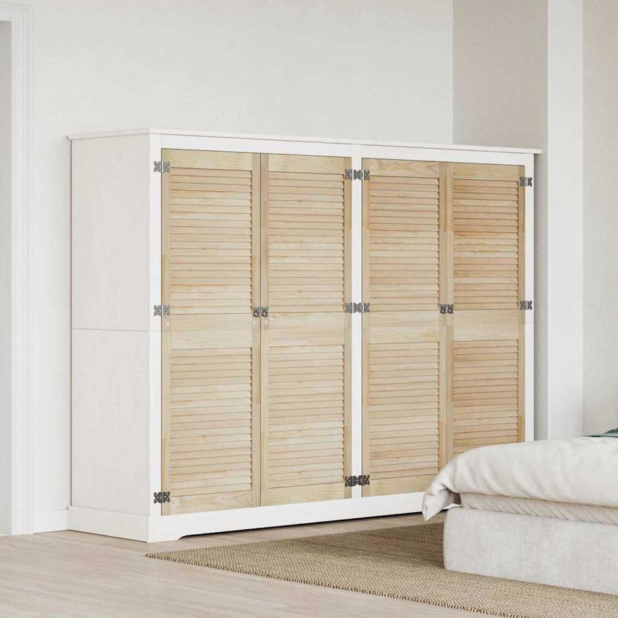 Kastdeuren 4 pcs Bruin 140.5 x 49.5 x 2.1 cm Massief grenenhout